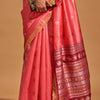 Flameboyant Tomato Soft Banarasi Silk Saree With Captivating Blouse Piece