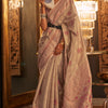 Energetic Beige Soft Banarasi Silk Saree With Mesmerising Blouse Piece