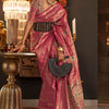 Arresting Dark Pink Soft Banarasi Silk Saree With Hypnotic Blouse Piece
