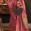 Arresting Dark Pink Soft Banarasi Silk Saree With Hypnotic Blouse Piece