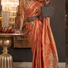 Exceptional Orange  Soft Banarasi Silk Saree With Preferable Blouse Piece