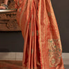 Exceptional Orange  Soft Banarasi Silk Saree With Preferable Blouse Piece