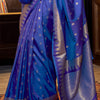 Snazzy Royal Blue Soft Banarasi Silk Saree With Exuberant Blouse Piece