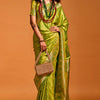 Amiable Green Soft Banarasi Silk Saree With Rhapsodic Blouse Piece