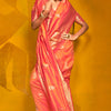 Allure Orange Soft Banarasi Silk Saree With Vibrant Blouse Piece