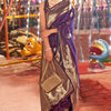 Prominent Purple Soft Banarasi Silk Saree With Desirable Blouse Piece