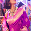 Prominent Magenta Soft Banarasi Silk Saree With Desirable Blouse Piece