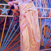 Prominent Beige Soft Banarasi Silk Saree With Desirable Blouse Piece