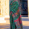 Precious Green Pashmina Saree With Flattering Blouse Piece