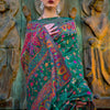 Precious Green Pashmina Saree With Flattering Blouse Piece