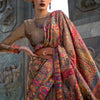 Inspiring Brown Pashmina Saree With Fairytale Blouse Piece