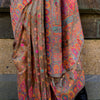 Inspiring Brown Pashmina Saree With Fairytale Blouse Piece