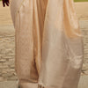 Marvellous Beige Soft Banarasi Silk Saree With Resonant Blouse Piece