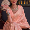 Epiphany Peach Soft Banarasi Silk Saree With Murmurous Blouse Piece
