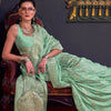 Scrumptious Sea Green Soft Banarasi Silk Saree With Tremendous Blouse Piece