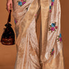 Exemplary Beige Banarasi Satin Silk Saree With Lustrous Blouse