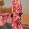 Amiable Purple Digital Printed Tussar Silk Saree With Seraglio Blouse Piece