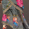 Surpassing Grey Digital Printed Tussar Silk Saree With Intricate Blouse Piece