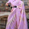 Capricious Lavender Soft Banarasi Silk Saree With Precious Blouse Piece