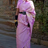 Capricious Lavender Soft Banarasi Silk Saree With Precious Blouse Piece