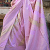 Capricious Lavender Soft Banarasi Silk Saree With Precious Blouse Piece