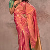 Exceptional Pink Two Tone Soft Banarasi Silk Saree With Nectarous Blouse