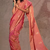 Exceptional Pink Two Tone Soft Banarasi Silk Saree With Nectarous Blouse