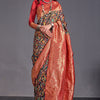 Stunning Brown Pashmina saree With Surpassing Blouse Piece