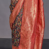 Stunning Brown Pashmina saree With Surpassing Blouse Piece
