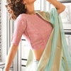 Incredible Turquoise Soft Silk Saree With Petrichor Blouse Piece