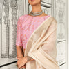 Ephemeral Beige Soft Silk Saree With Magnetic Blouse Piece