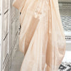 Ephemeral Beige Soft Silk Saree With Magnetic Blouse Piece