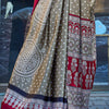 Dalliance Grey Digital Printed Satin Silk Saree With Demesne Blouse Piece