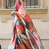 Fairytale Multicolor Digital Printed Satin Silk Saree With Stunner Blouse Piece