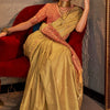 Hypnotic Yellow Soft Banarasi Silk Saree With Deserving Blouse Piece
