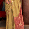 Hypnotic Yellow Soft Banarasi Silk Saree With Deserving Blouse Piece