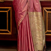 Divine Pink Soft Banarasi Silk Saree With Effervescent Blouse Piece