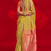 Rhapsody Yellow Soft Banarasi Silk Saree With Ravishing Blouse Piece