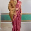 Resplendent Dark Pink Banarasi Tussar Silk Saree With Marvellous Blouse Piece