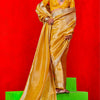 Impressive Mustard Soft Banarasi Silk Saree With Appealing Blouse Piece