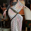Resplendent White Digital Printed Satin Silk Saree With Profuse Blouse Piece