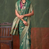 Lissome Sea Green Paithani Pure Tissue Silk Saree With Ailurophile Blouse Piece