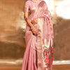 Bucolic Pink Paithani Silk Saree With Mellifluous Blouse Piece