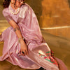 Bucolic Pink Paithani Silk Saree With Mellifluous Blouse Piece