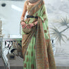 Stunning Green Pashmina saree With Classy Blouse Piece