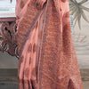 Exquisite Pink Pashmina saree With Entrancing Blouse Piece