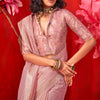 Glorious Pink Soft Banarasi Tissue Silk Saree With Nemesis Blouse Piece