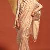 Blissful Beige Soft Banarasi Silk Saree With Desiring Blouse