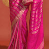 Energetic Dark Pink Soft Banarasi Silk Saree With Glowing Blouse
