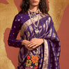 Prettiest Navy Blue Soft Banarasi Silk Saree With Entrancing Blouse